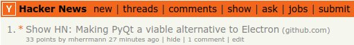 fbs in the first spot of the front page on Hacker News