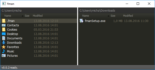 fman closed alpha screenshot Windows